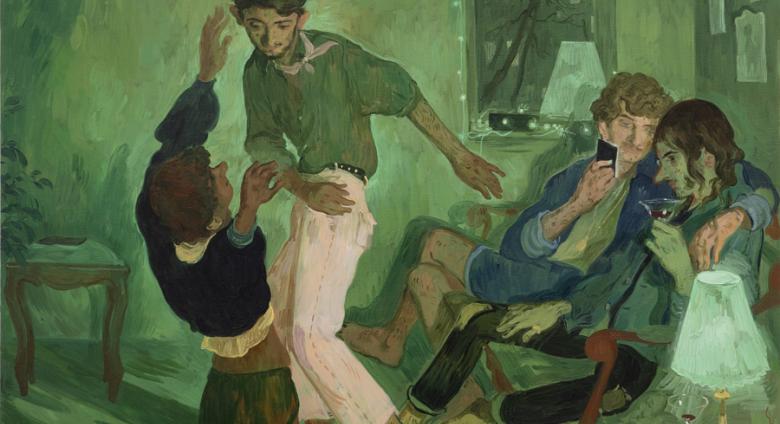 Salman Toor, Four Friends,