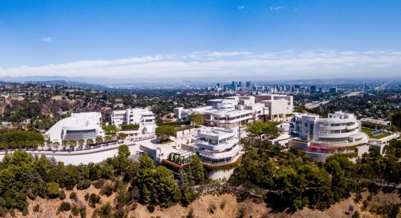 The Getty Center seen from above