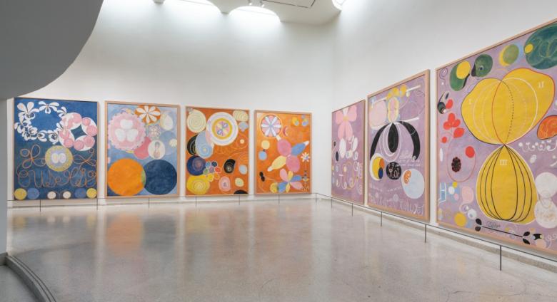 Installation view: Hilma af Klint: Paintings for the Future, Solomon R. Guggenheim Museum, New York, October 12, 2018–April 23, 2019