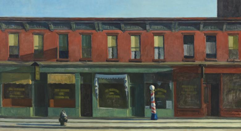 Edward Hopper, Early Sunday Morning, 1930. Oil on canvas, 35 3/16 × 60 1/4 in. (89.4 × 153 cm).