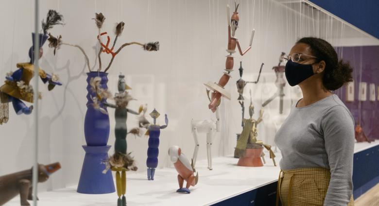 Installation view of Sophie Taeuber-Arp.