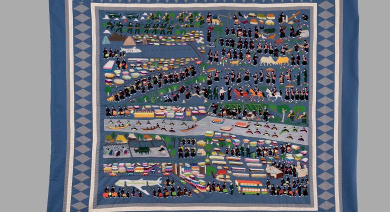 See Lee, Hmong story quilt, c1980, cotton,  Museum Purchase. Autry Museum; 91.42.1