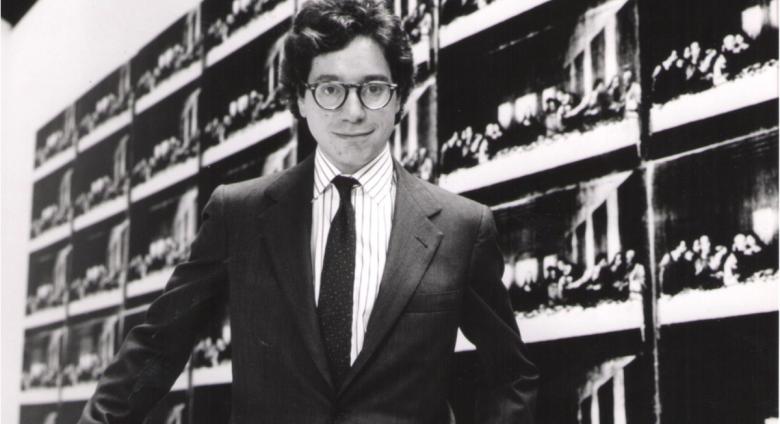 Jeffrey Deitch with Andy Warhol’s Last Supper (1986) Courtesy of Jeffrey Deitch. 