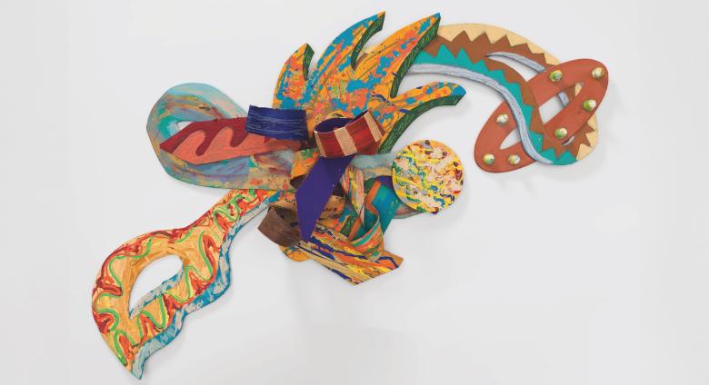 Kevin Cole, Embracing Wisdom, 2006. Kevin Cole used satellite images of Katrina’s path as the inspiration for this work’s shape.