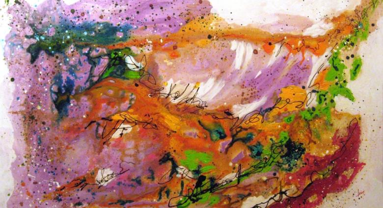 An example product of art therapy. Leire Markinez Calvo's painting based on her feelings. 2021.