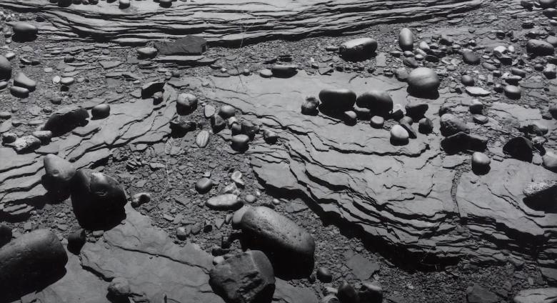 detail of rock photograph