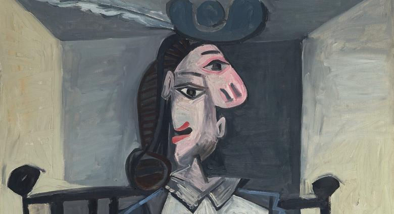 detail of picasso portrait of dora maar
