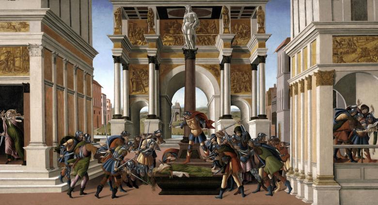 Sandro Botticelli, Storie di Lucrezia, 1504. Tempera and oil on wood, Isabella Stuart Gardner Museum, Boston