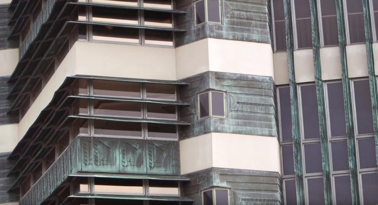 detail of the skyscraper's windows