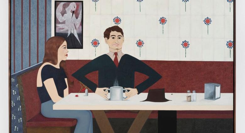 Clare Rojas' "The Stallion", 2024, Oil on linen, Courtesy of Jessica Silverman