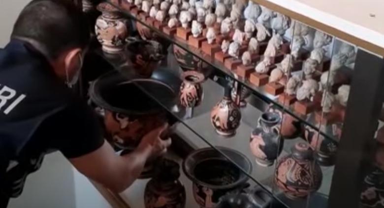 Still from Archaeological collection returned to Italy with Eurojust support. Eurojust Youtube video.