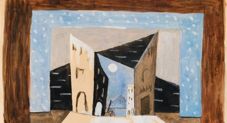 Pablo Picasso, Scene design for Pulcinella, ca. 1920