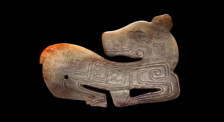 Horse-ShapedPendant, WesternZhouPeriod,1066-771 BCE  Jade  1.75x2.87x0.25in 