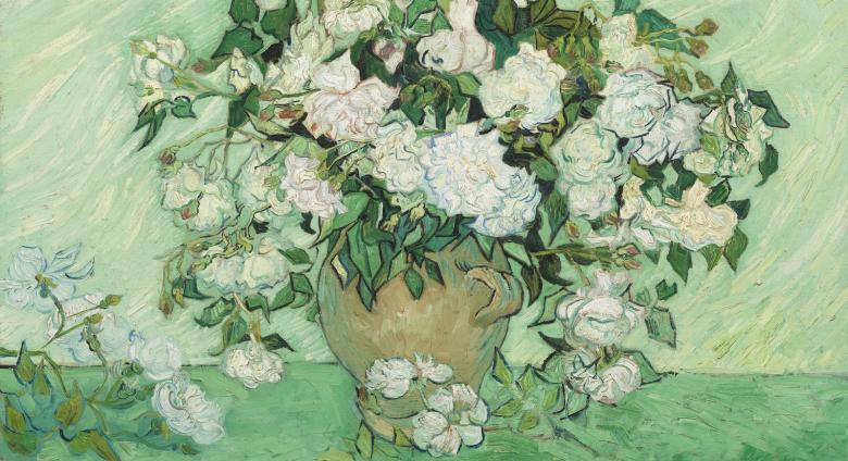 Vincent van Gogh, Roses, 1890. Oil on canvas. National Gallery of Art, Washington, DC.