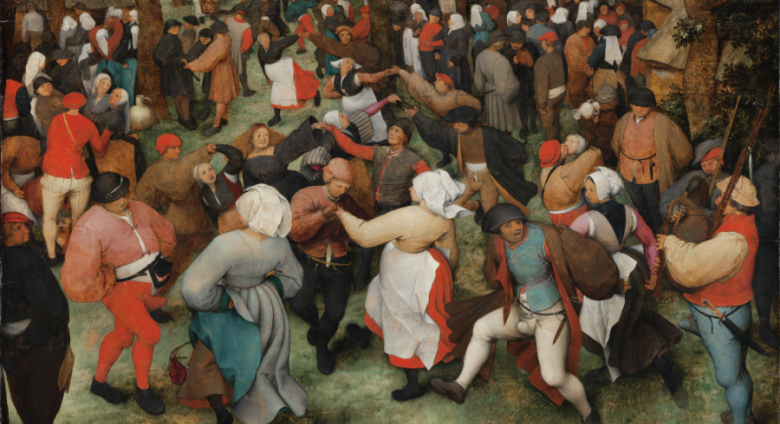 Pieter Bruegel the Elder (Netherlandish), The Wedding Dance, 1566. Oil on wood panel.