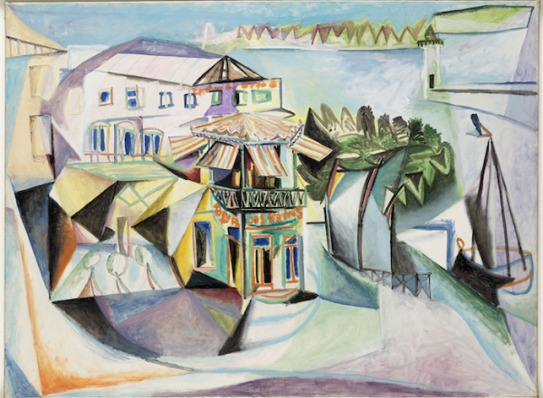 Pablo Picasso (1881-1973), Café at Royan, Royan, 15 August 1940, Oil on canvas 97 × 130 cm, Musée national Picasso-Paris. Dation Pablo Picasso, 1979. 