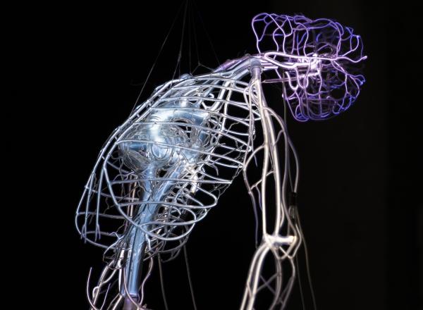 Robert, 2018 64 × 17 × 17 in. Neon, Pyrex, transformers, and MDF box Courtesy of the artist