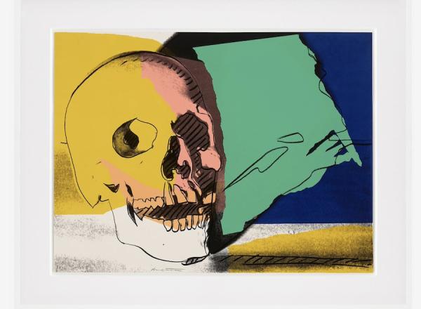 Mulit-colored skull painting