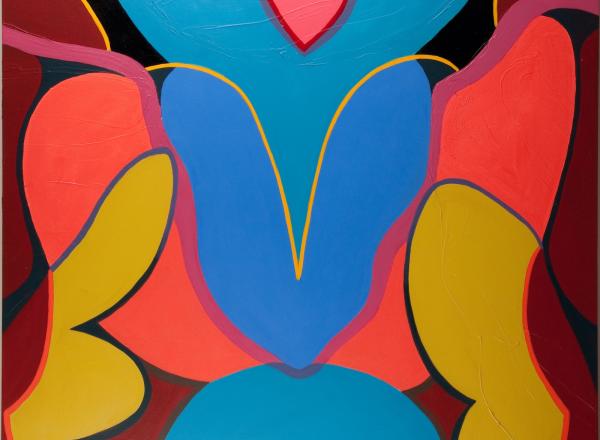 Diane Novetsky, Goin’ Fishin’, 2020. Acrylic on canvas. 60 x 54 inches.