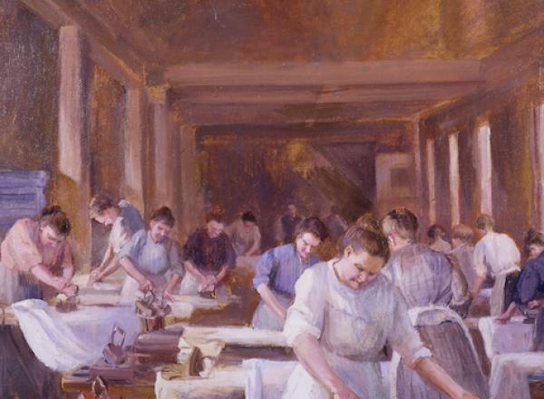 Acme Laundry in Cincinnati, c. 1911. Caroline Augusta Lord (1860 - 1927). Oil on canvas. 