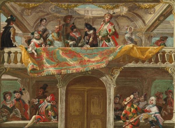 The Metropolitan Museum of Art, New York. Andreas Altomonte, A Masked Ball in Bohemia, 1748. Oil on canvas. 19 x 38 in. (48.3 x 96.5 cm.).