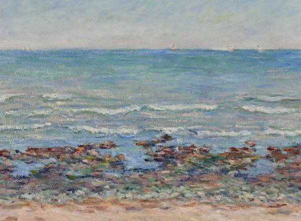 Plage de la Côte Normande. Blanche Hoschede-Monet (1865-1947). Early 20th century. Oil on Canvas. Musée Blanche-Hoschedé-Monet. Credit: Musée Blanche-Hoschedé-Monet.