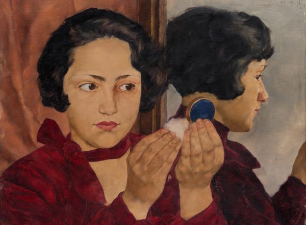 Lotte Laserstein, Russian Girl With Compact, 1928, oil on panel