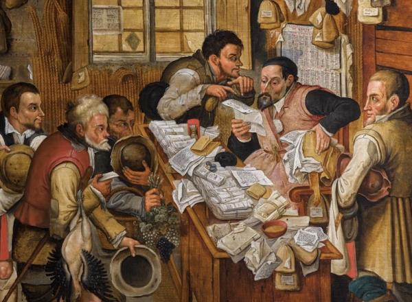 detail Pieter Brueghel the Younger’s ‘The Payment of Tithes’