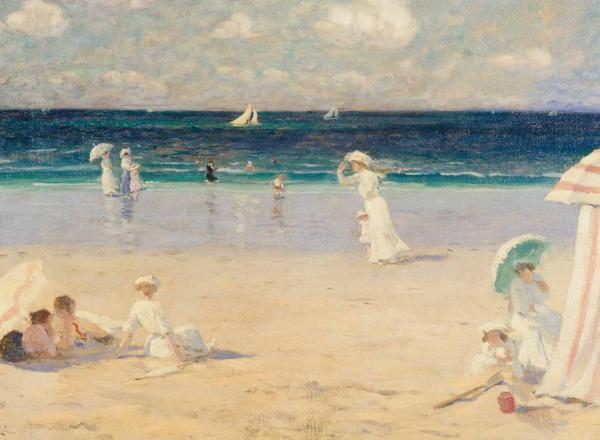 Clarence Gagnon, Summer Breeze at Dinard, 1907.