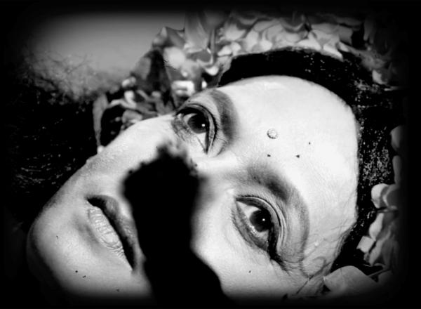 Still image from Indrajaala/Seduction, 2012, by Pushpamala N. (Indian, b. 1956). Video, 4:30 min. Lent by the artist.