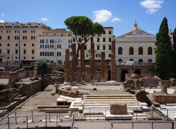 The circular Temple B, vowed by Quintus Lutatius Catulus