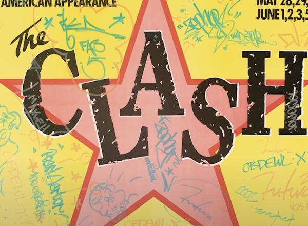 Graffiti on The Clash poster