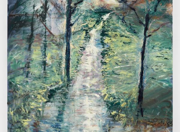 Celia Paul Two Trees After the Storm , 2025 Oil on canvas 72 x 60 inches (182.9 x 152.4 cm) © Celia Paul Courtesy the artist, Gladstone and Victoria Miro