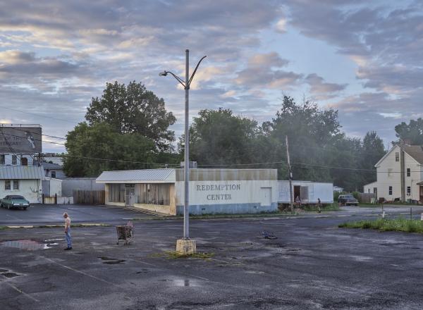 Gregory Crewdson photograph of a parking lot