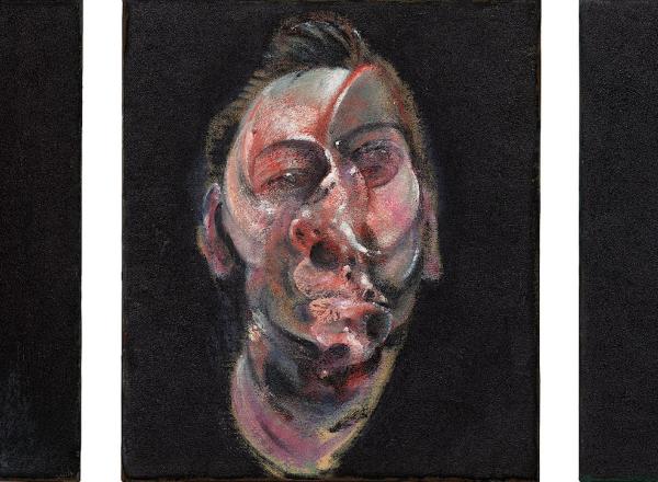 Francis Bacon (1909-1992), Three Studies for a Portrait of George Dyer, oil on canvas, in three parts, 1963