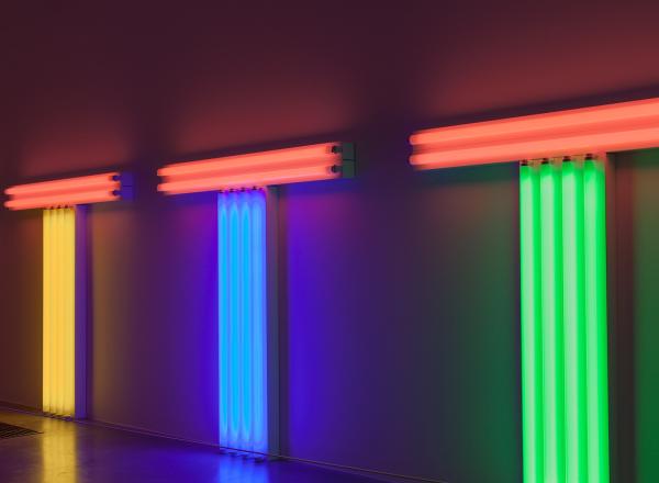 Dan Flavin, Untitled (to Don Judd, Colorist) 1–5 (1987), Tate Modern, London, UK