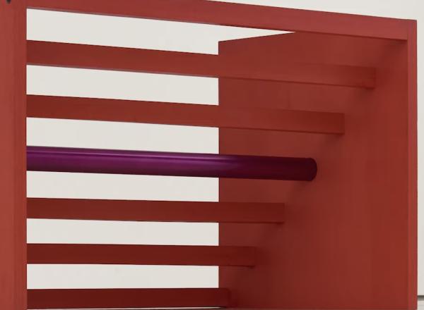 Donal Judd Sculpture at Moma, red sculpture