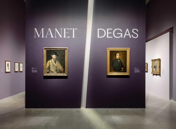 Installation view of Manet/Degas