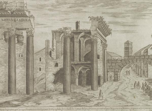 Ruins of the Forum of Nerva, Etienne Duperac, 1575.