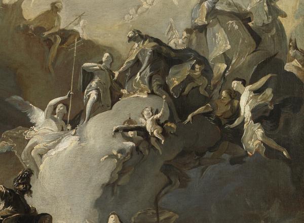 Franz Anton Maulbertsch, detail of The Glorification of the Royal Hungarian Saints, ca. 1772–73
