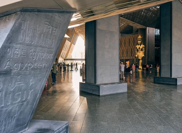 Interior of the Grand Egyptian Museum. Source.