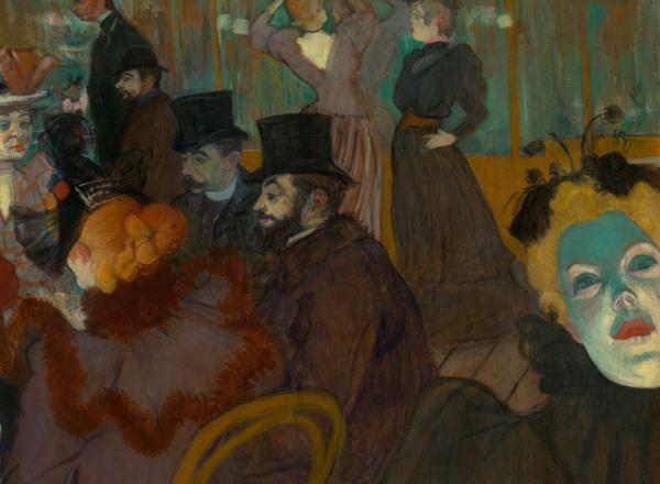 Henri de Toulouse-Lautrec, At the Moulin Rouge, 1892:95, Oil on Canvas, The Art Institute of Chicago