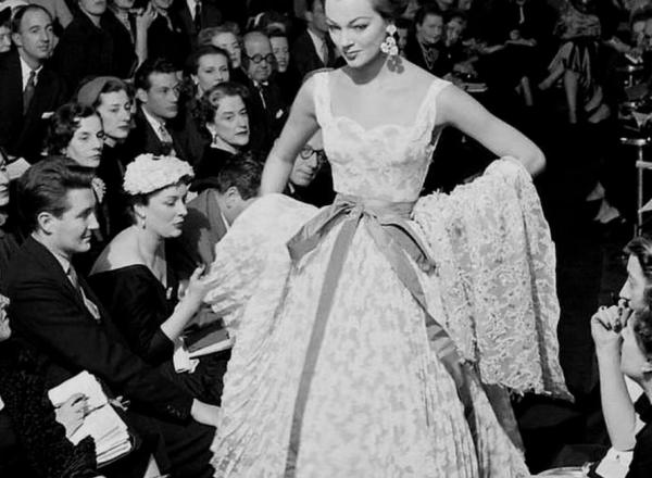 Givenchy fashion show in the 1950s