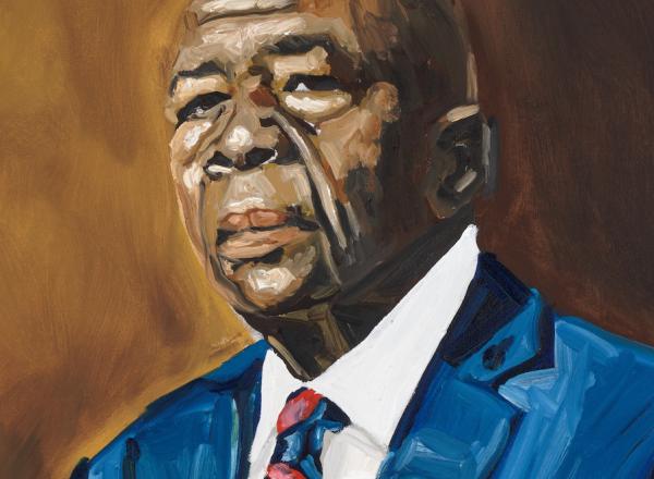 Jerrell Gibbs. I Only Have A Minute, 60 Seconds In It… Portrait of the Honorable Elijah Cummings. 2021.  Courtesy of Jerrell Gibbs and Mariane Ibrahim