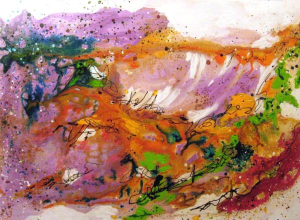 An example product of art therapy. Leire Markinez Calvo's painting based on her feelings. 2021.