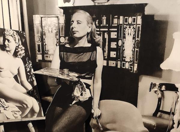 Photo collage display for the exhibition "Tamara Łempicka", Muzeum Narodowe, Kraków, Poland 2022