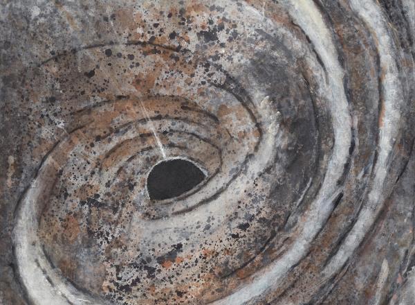 Sandra Lerner, Macrocosm VII, 2019  Oil and Mixed media on canvas  48 x 33 inches