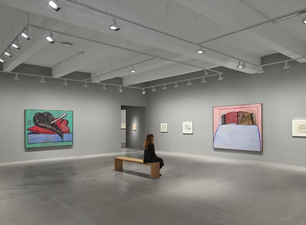 Installation view, Life With P. Philip Guston: Paintings and Drawings 1964-1978, Hauser & Wirth New York,18th Street.