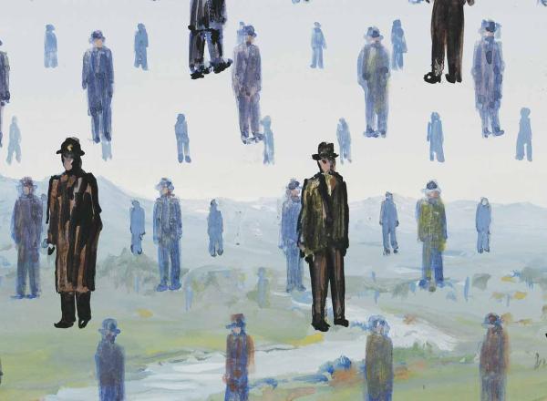 René Magritte, Golconda, 1953.