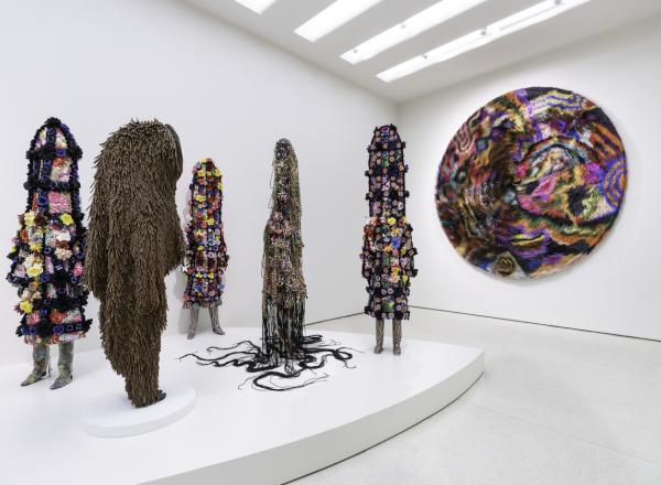 Installation view, Nick Cave: Forothermore, Solomon R. Guggenheim Museum, November 18, 2022–April 10, 2023.